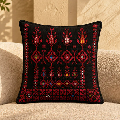 Tatreez Cushion Cover Palestinian Ramallah design 45 cm
