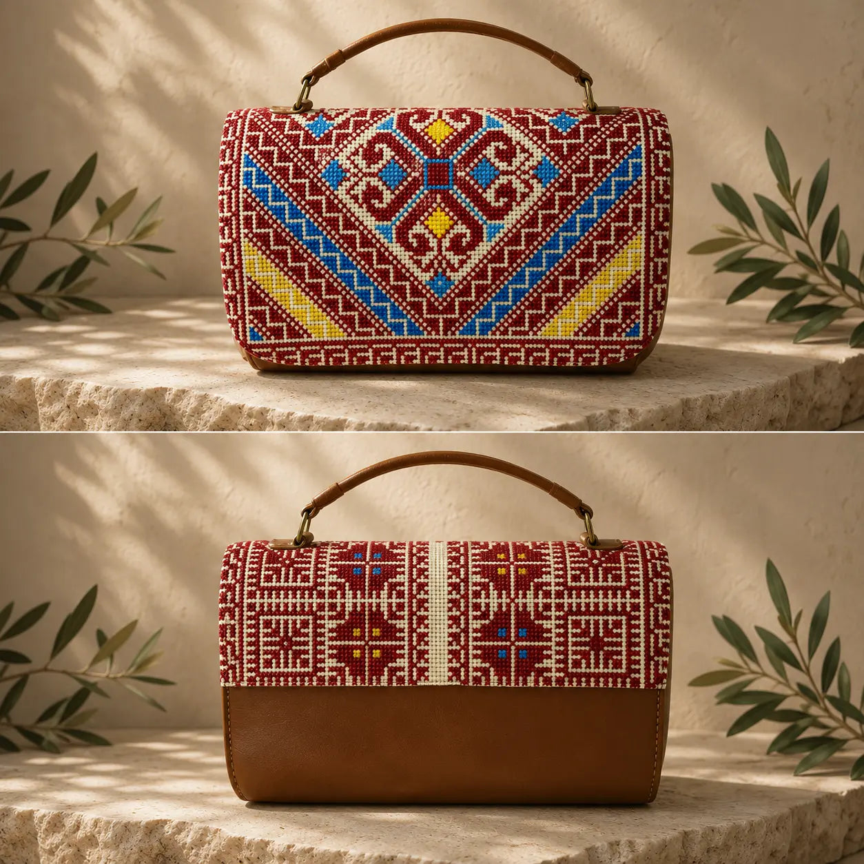 Palestinian Tatreez Crossbody Bag – Handmade Embroidered Shoulder Purse