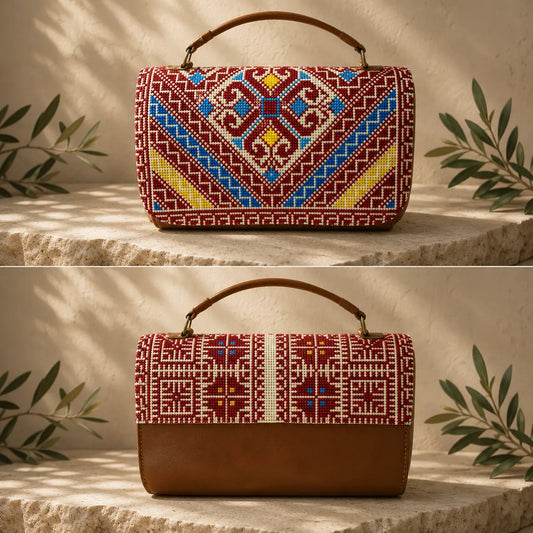 Palestinian Tatreez Crossbody Bag – Handmade Embroidered Shoulder Purse