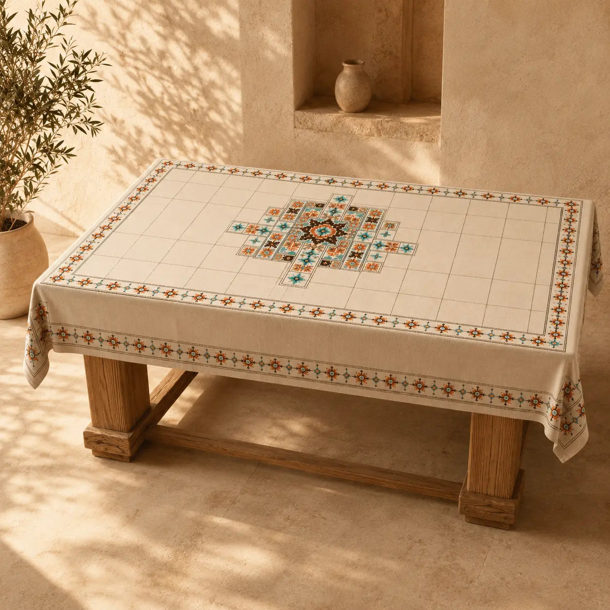 Dining Tablecloth Handmade Palestinian  –  Table Cover 230×140 cm