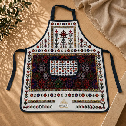 Palestinian Mini Tatreez Apron - Rainbow Thob Style