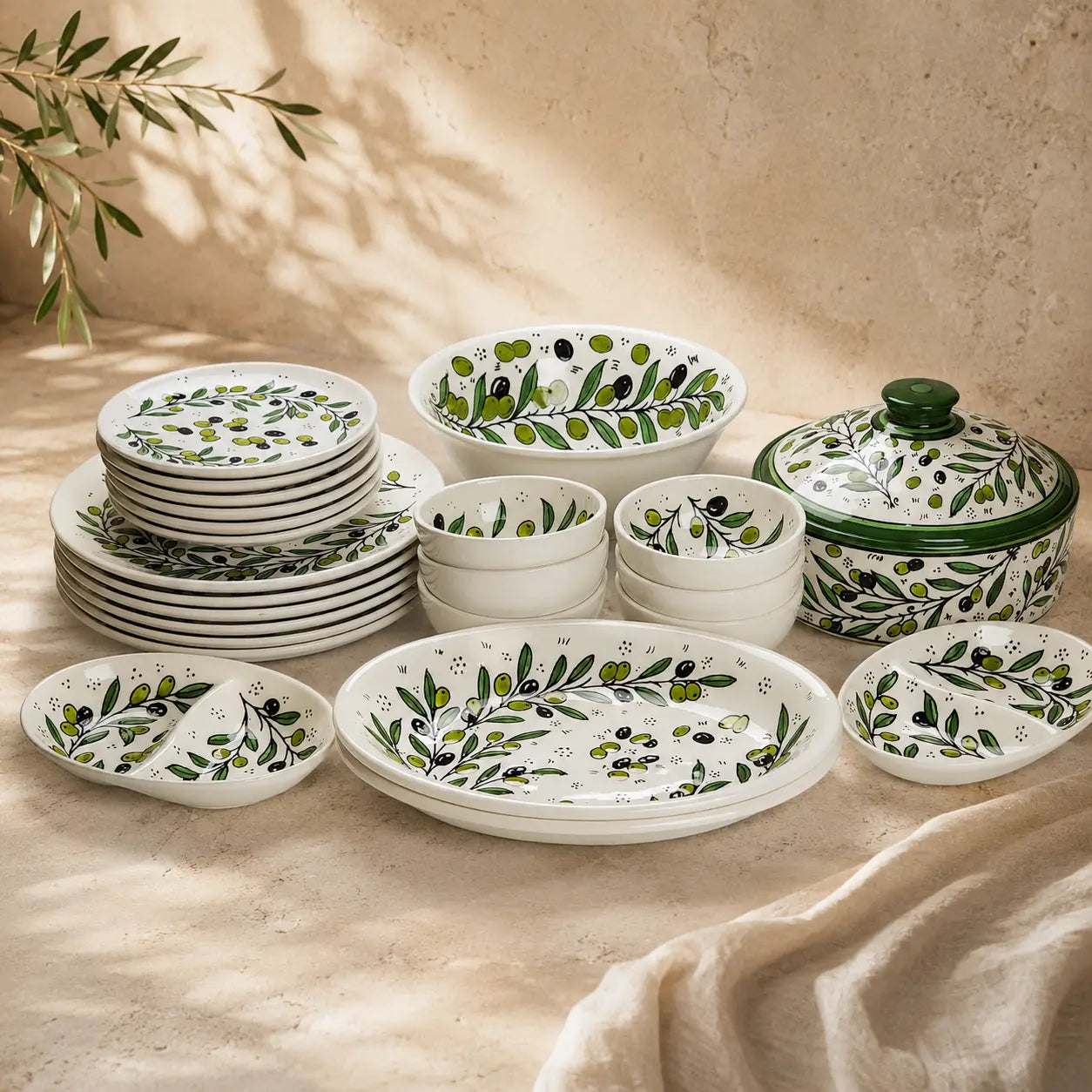 Handcrafted Ceramic Dinnerware Set for 6 – Luxury Tableware Dinner Set & Homeware Decor