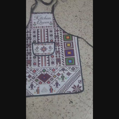 Tatreez Apron – Rubeen Thob Style - Cooking Apron for Kitchen - Mini