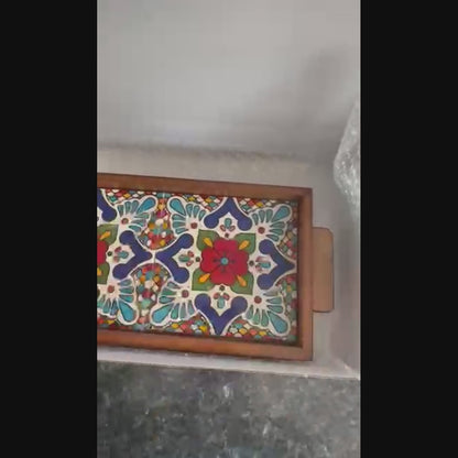 Plateau alimentaire rectangulaire palestinien 15x30x3 cm