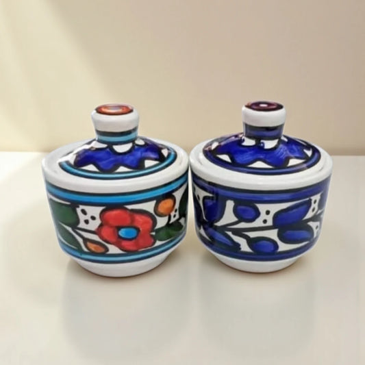 Ceramic Sugar Bowl with lid - Small ( 7cm )