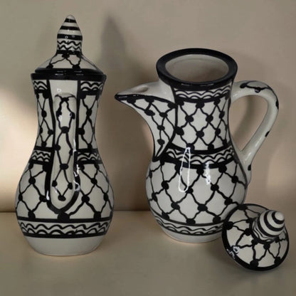 Palestinian Keffiyeh Arabic Coffee Bundle with Square Tray