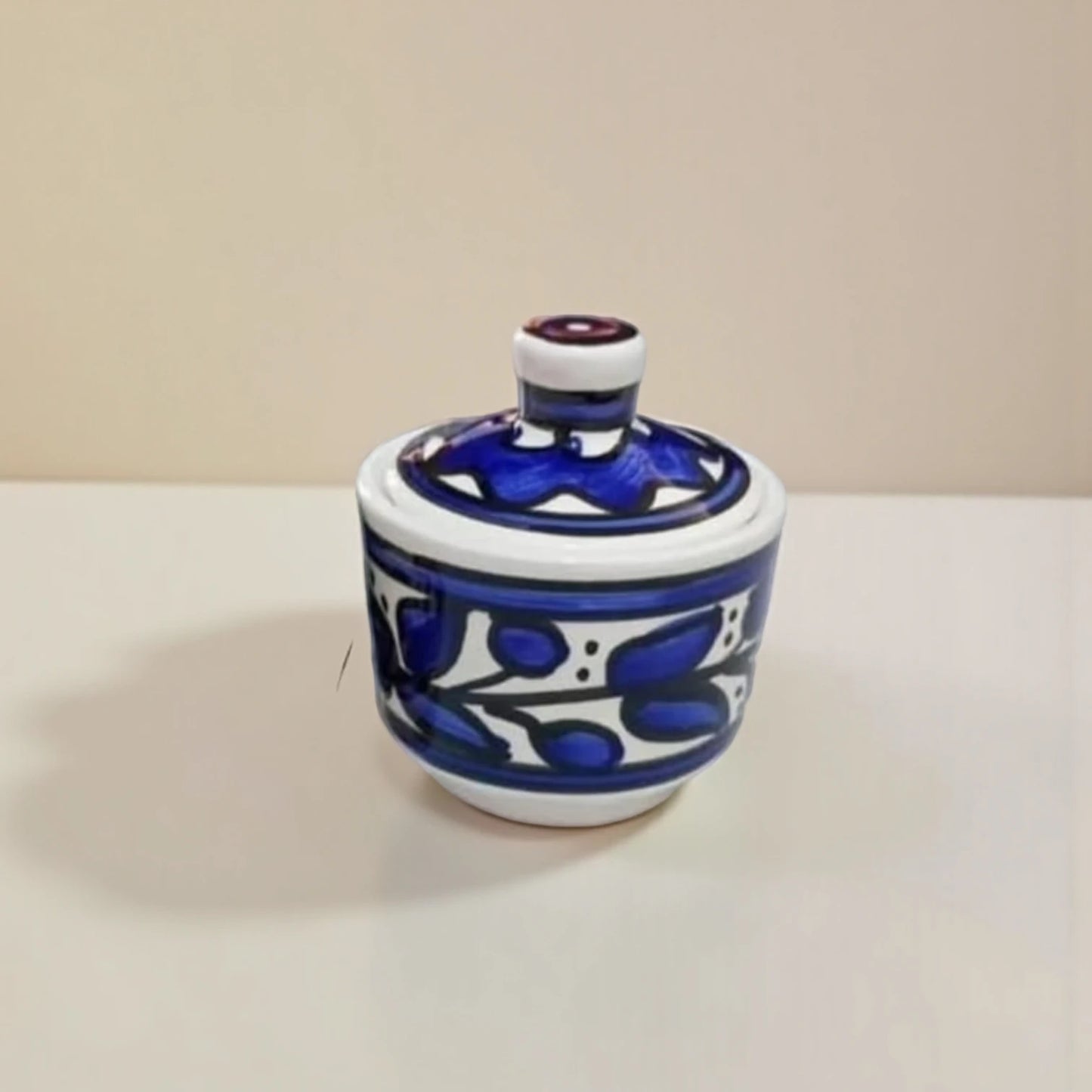 Ceramic Sugar Bowl with lid - Small ( 7cm )