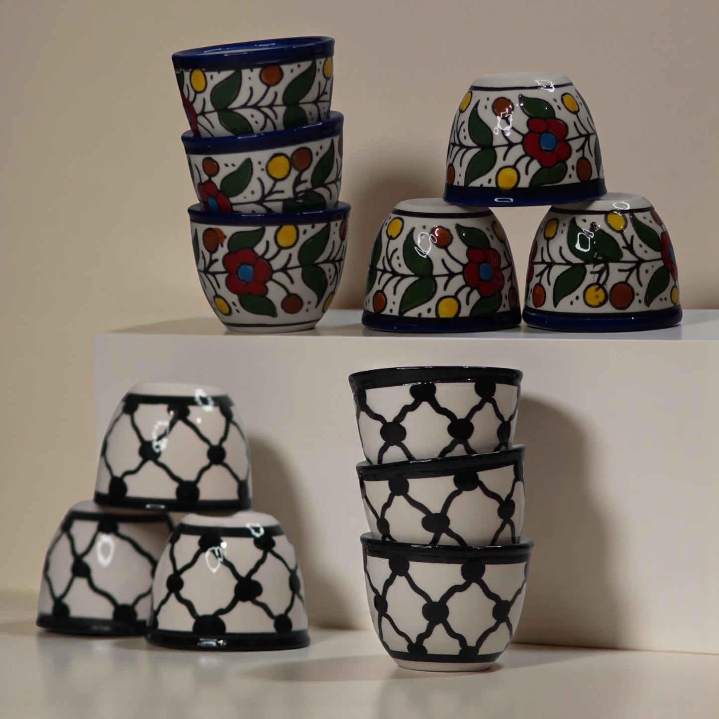 Palestinian sada Coffee Cups (Set of 6) 6x6x5 cm