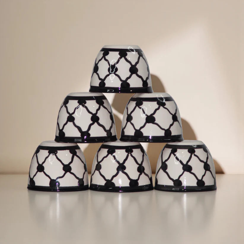 Palestinian Keffiyeh Arabic Coffee Bundle with Square Tray