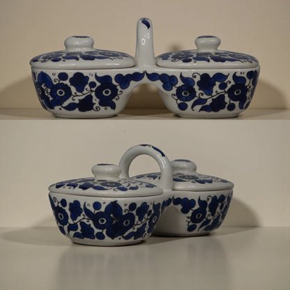 Ensemble d'assiettes à huile d'olive et zaatar 12×11,5×23,5 cm
