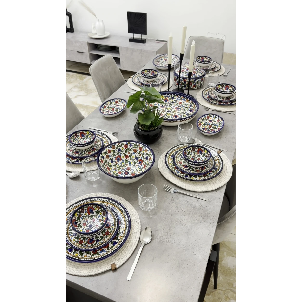 Ensemble de salle à manger en céramique