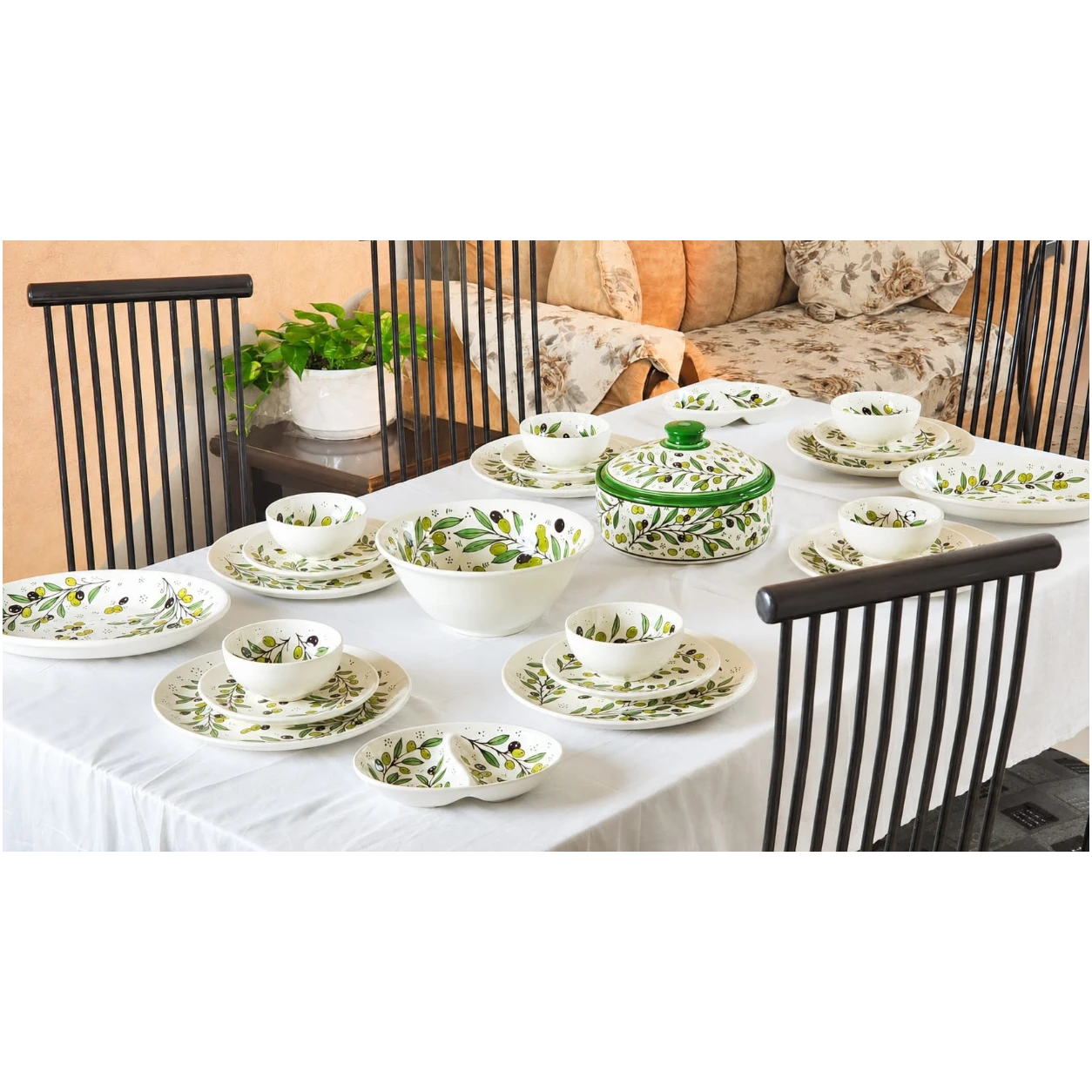 Handcrafted Ceramic Dinnerware Set for 6 – Luxury Tableware Dinner Set & Homeware Decor