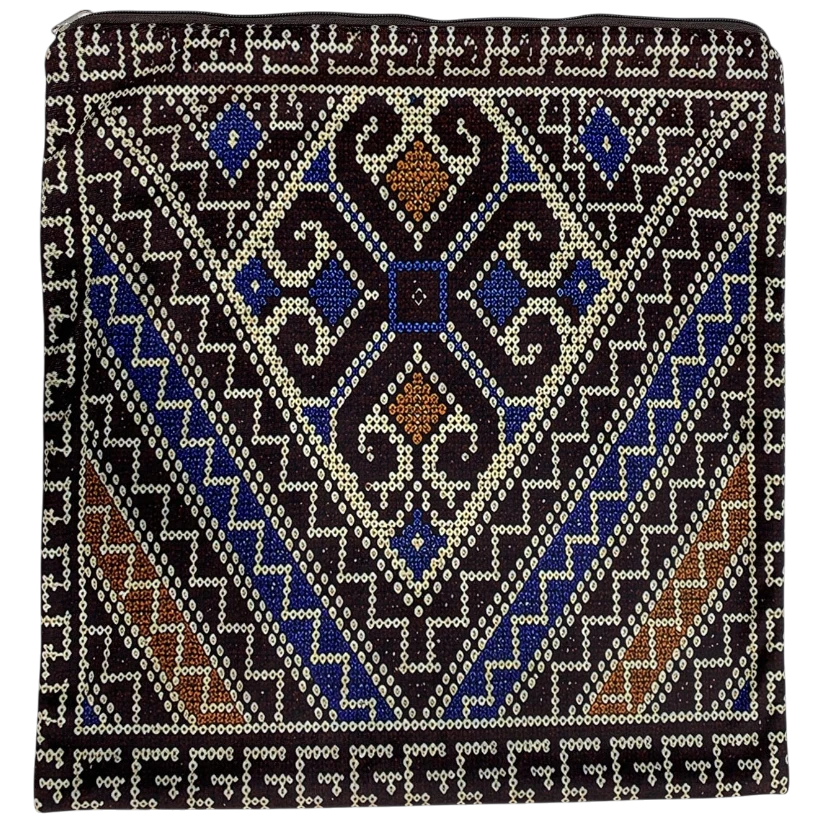 Cushion Cover Set of 2 – Palestinian Tatreez – 45 cm – Diamond - Watany Palestinian Products