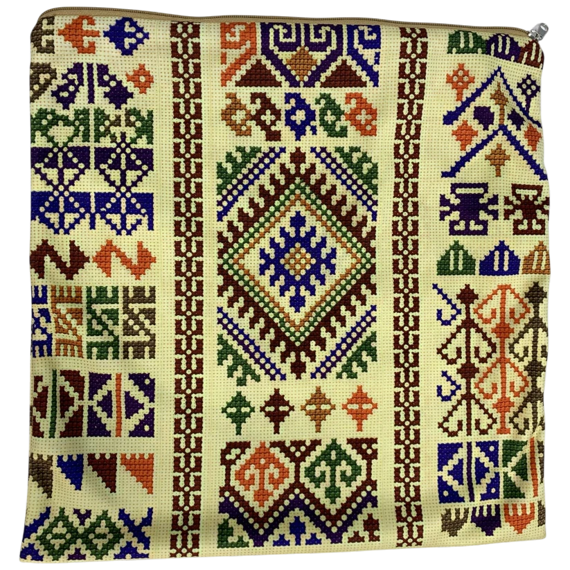 Cushion Cover Set of 2 – Palestinian Tatreez – 45 cm – Asic - Watany Palestinian Products