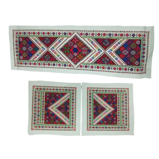Living Room Tablecloth Set – Rainbow Blossom