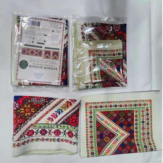 Living Room Tablecloth Set – Rainbow Blossom