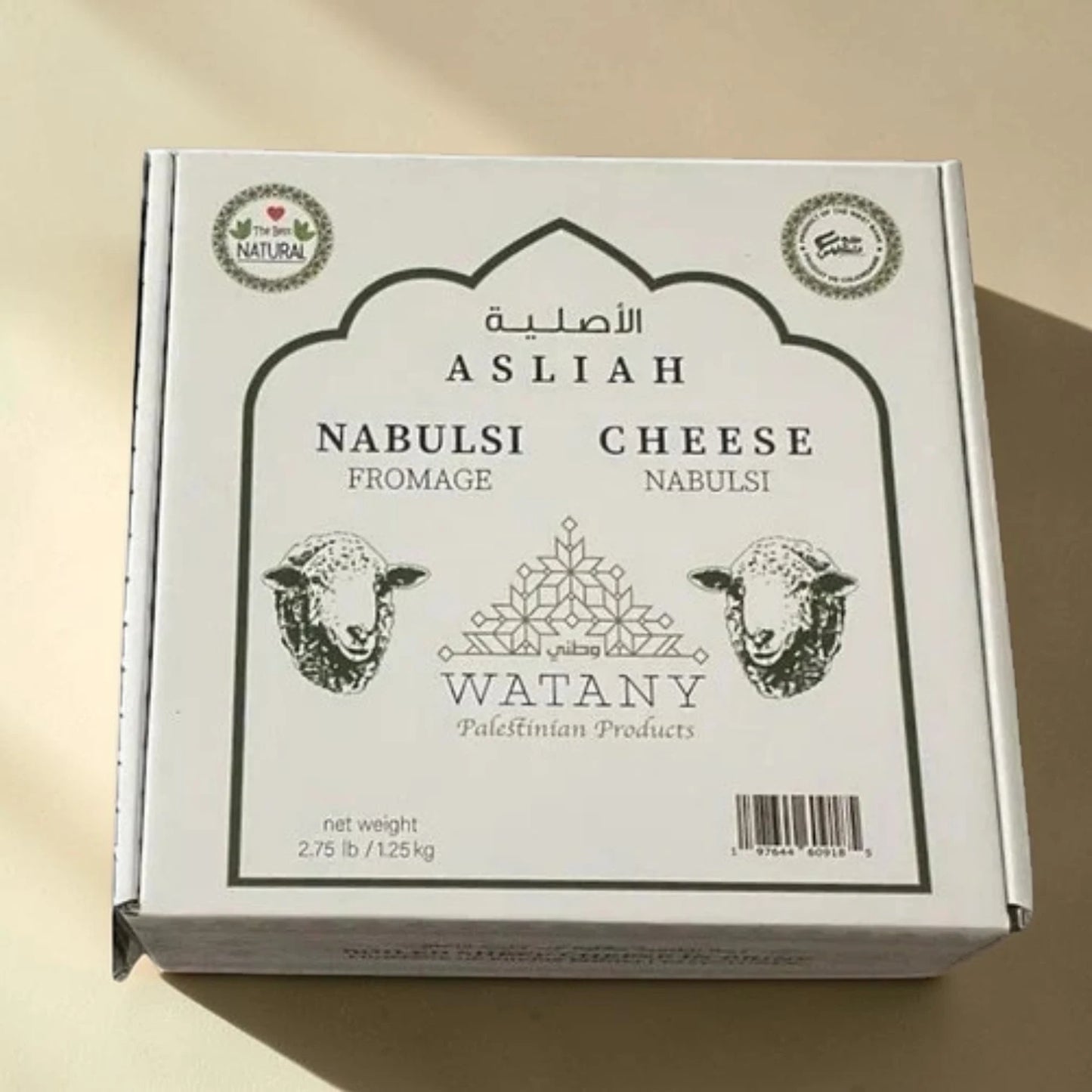 Asliah Nabulsi Cheese 1.25kg – Palestinian Sheep Milk Cheese in brine