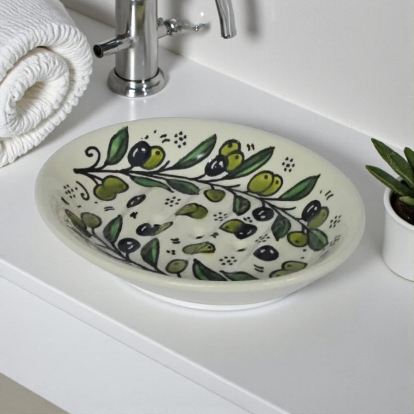 Soap Holder Ceramic (11 cm× 14.3 cm× 3 cm)