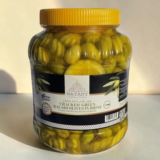 Olives vertes palestiniennes marinées de Tulkarm