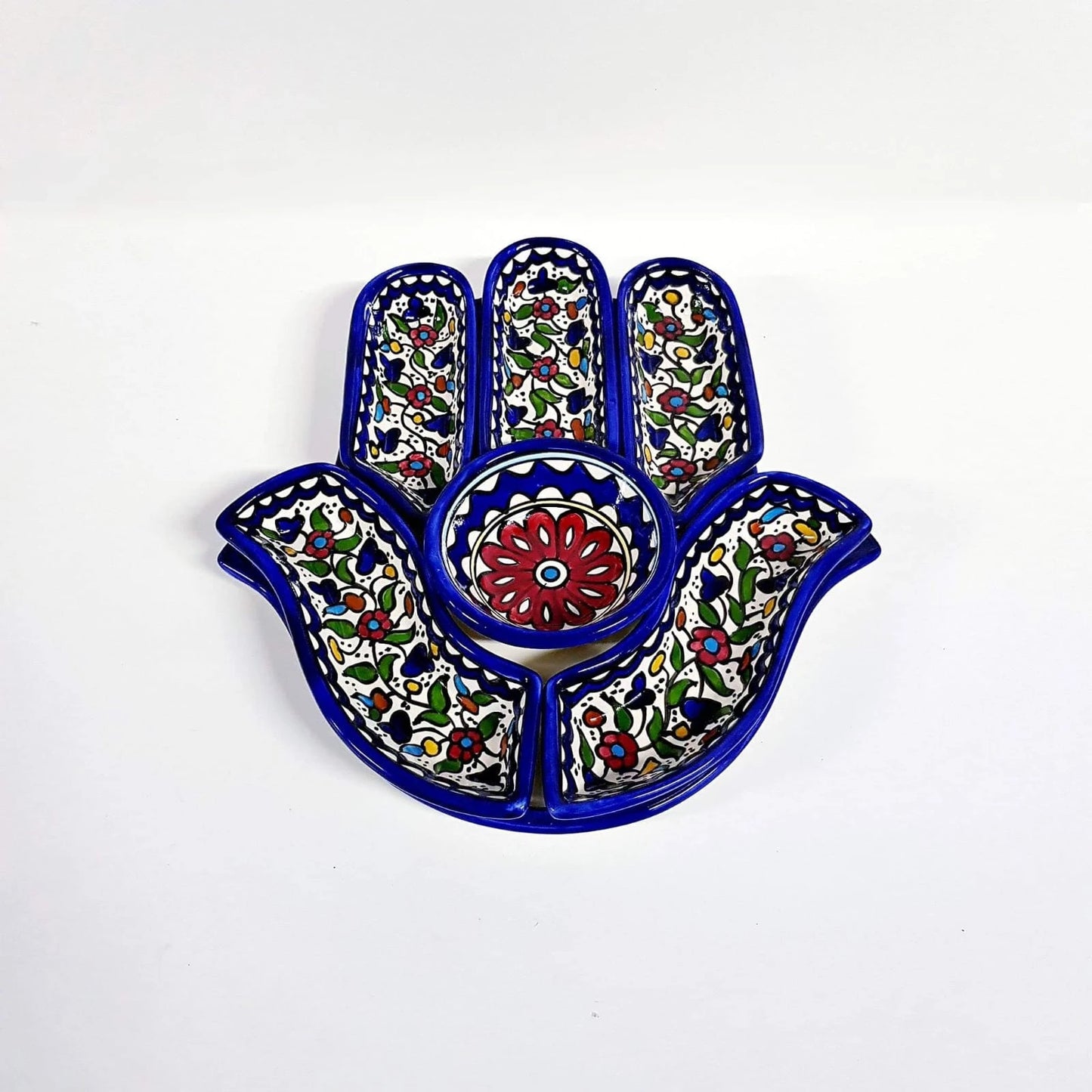 Plateau de noix palestiniennes fait main 32×32×10 cm